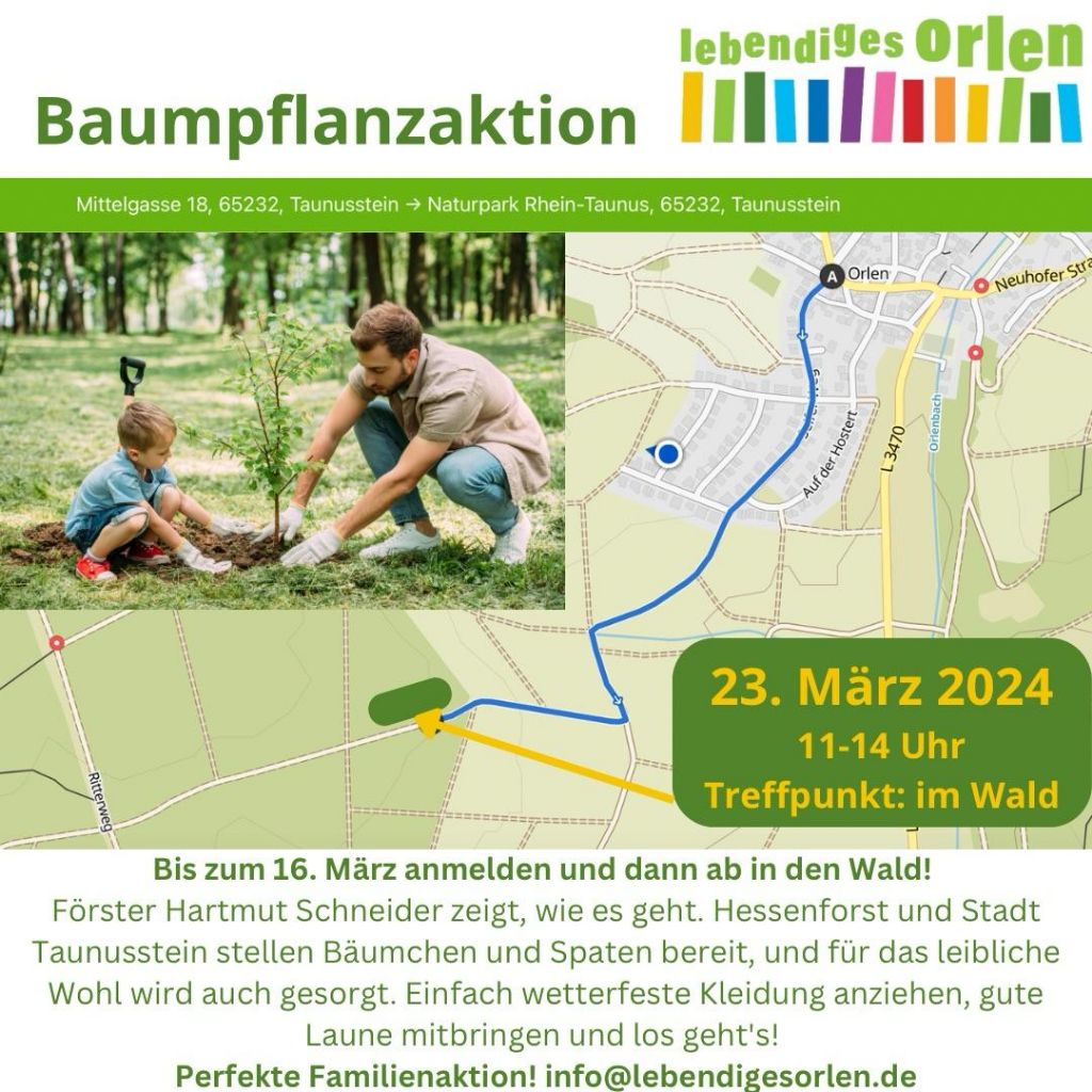 Lebendiges Orlen - Baumpflanzaktion am 23.03.2024